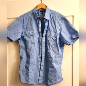 Banana Republic Men’s Size L - Blue Button Up Short Sleeve Shirt